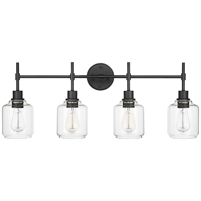 Image 2 Millennium Lighting Asheville 4 Light Vanity Fixture Black