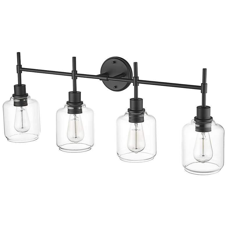 Image 5 Millennium Lighting Asheville 4 Light Vanity Fixture Black more views