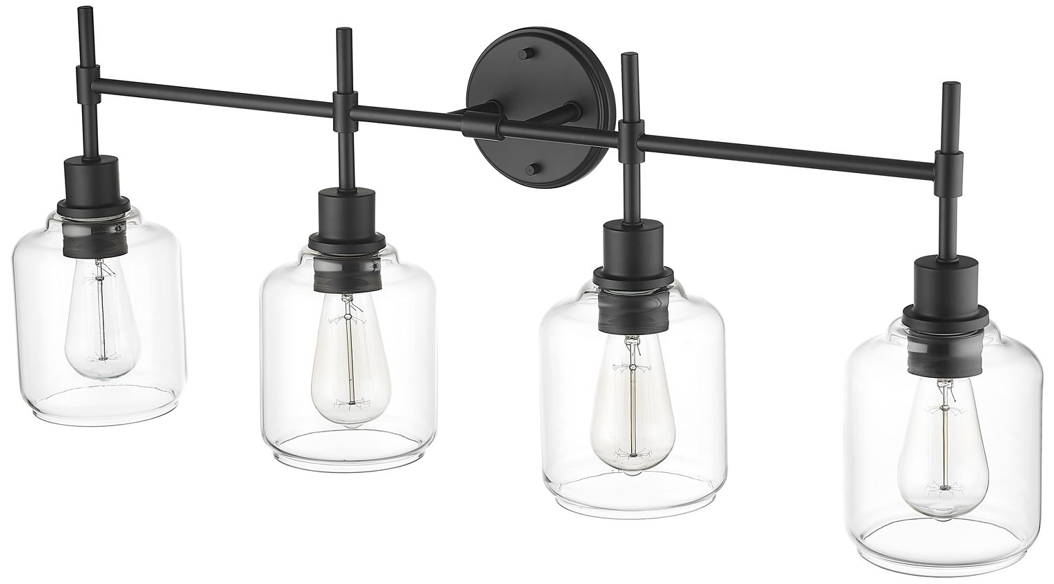 Millennium Lighting Asheville 4 Light Vanity Fixture Black in scene