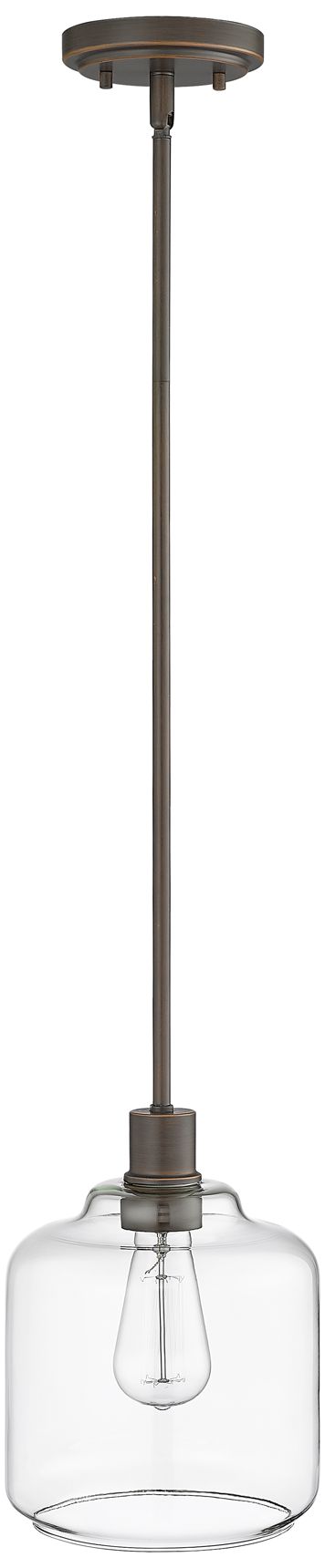 Image 4 Millennium Lighting Asheville 8" Wide Bronze Clear Glass Mini-Pendant more views