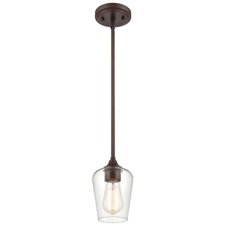 Image 1 Millennium Lighting Ashford 1 Light 5" Mini-Pendant Fixture Bronze