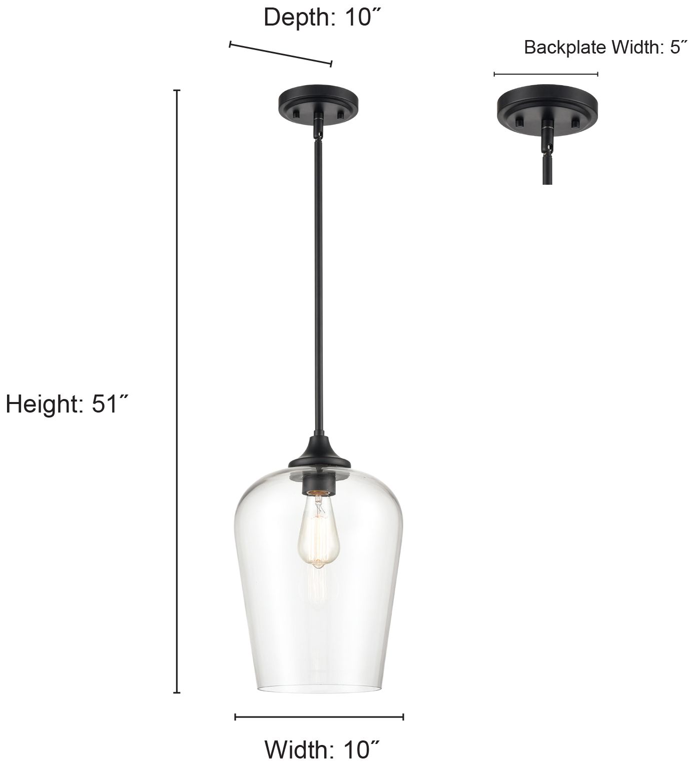 Image 4 Millennium Lighting Ashford 1-Light Mini-Pendant in  Bronze more views