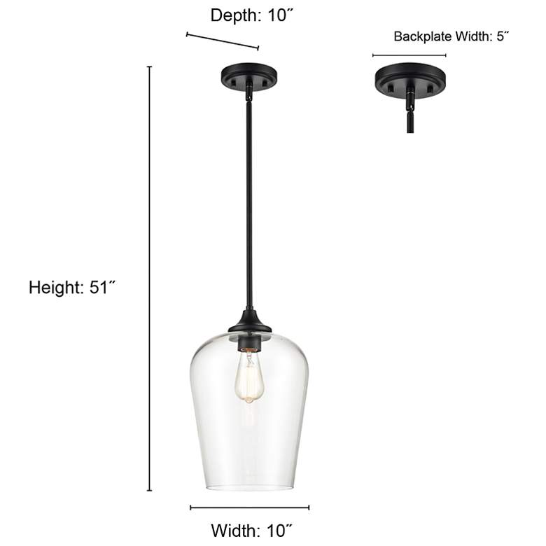 Image 3 Millennium Lighting Ashford 1-Light Mini-Pendant in Brushed Nickel more views