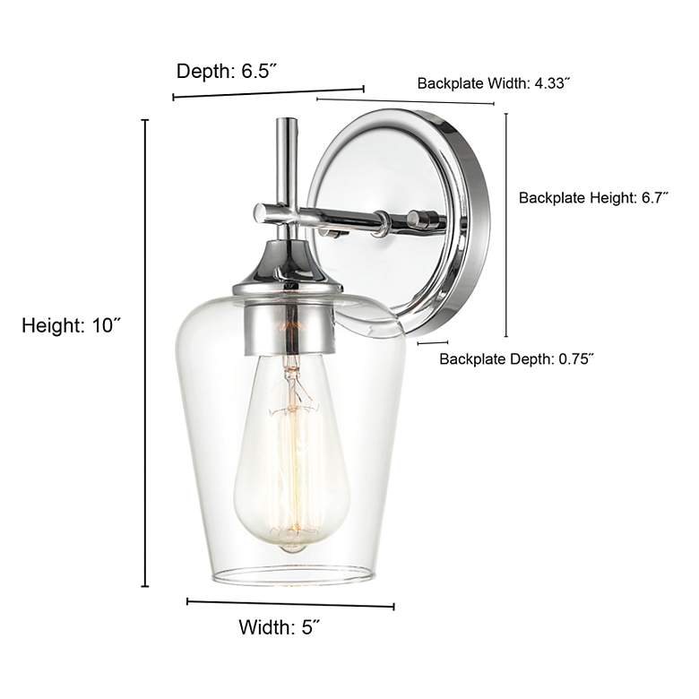 Image 3 Millennium Lighting Ashford 1 Light Wall Sconce in Brushed Nickel more views
