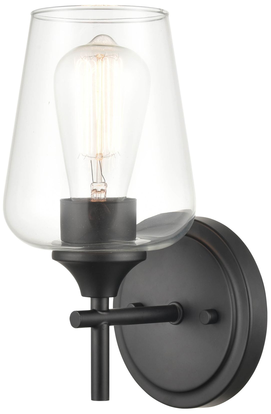 Image 2 Millennium Lighting Ashford 1 Light Wall Sconce in Matte Black more views