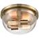 Millennium Lighting Ashford 2 Light 13" Flush Mount Fixture Modern Gold