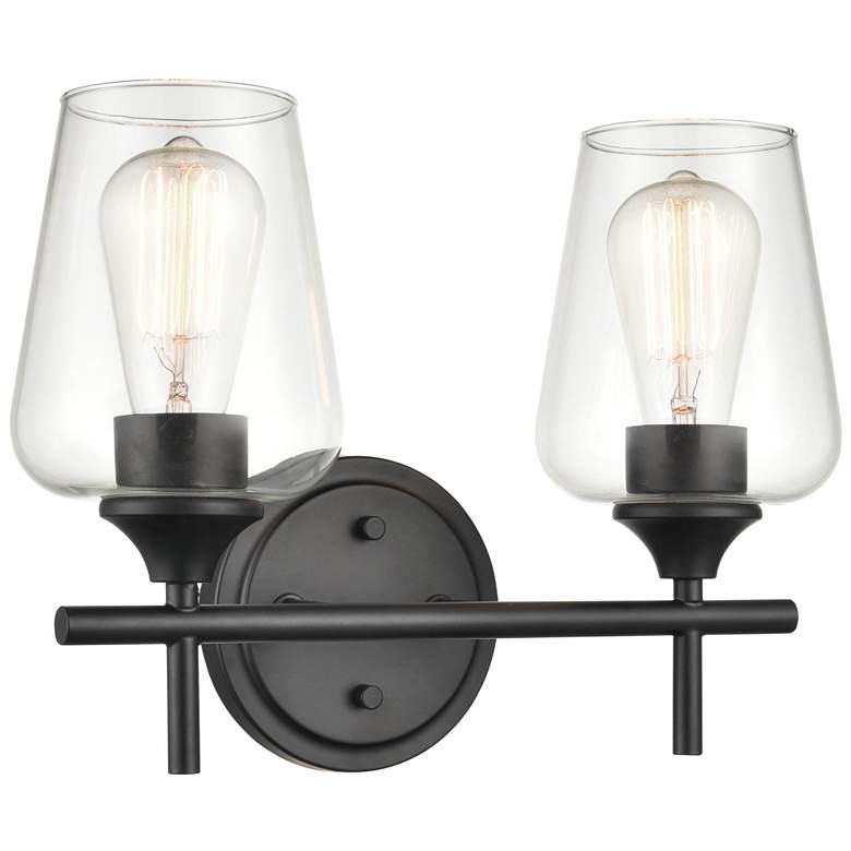 Image 1 Millennium Lighting Ashford 2 Light Vanity Fixture in Matte Black