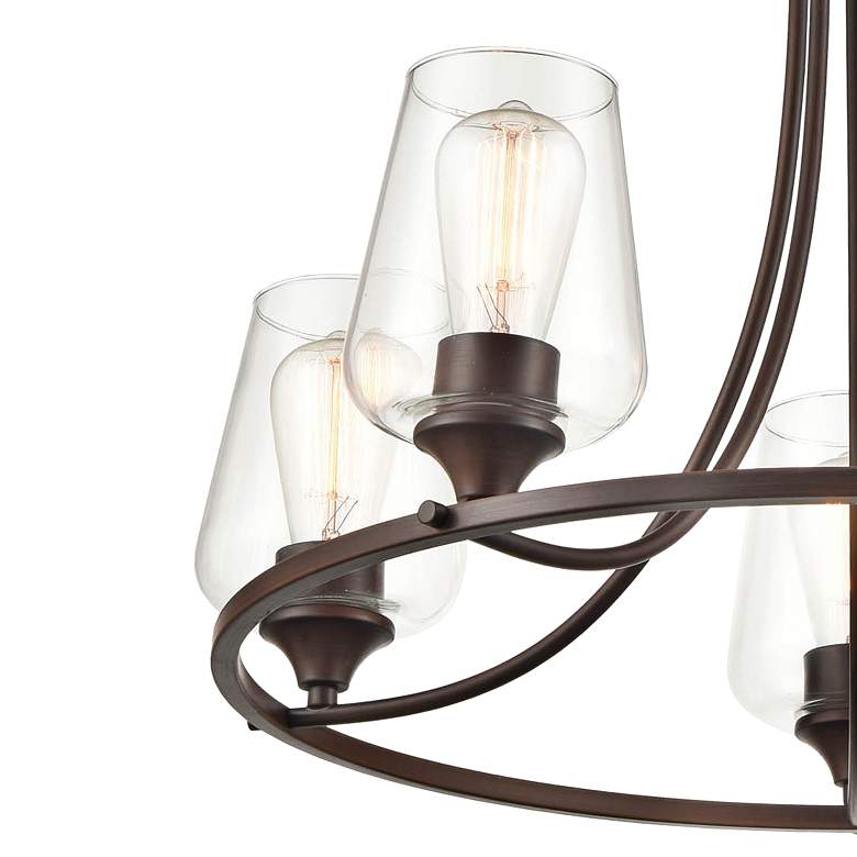 Image 3 Millennium Lighting Ashford 25" Rubbed Bronze 5-Light Ring Chandelier more views