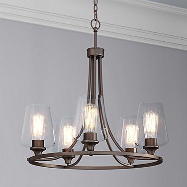 Millennium Lighting Ashford 25" Rubbed Bronze 5-Light Ring Chandelier