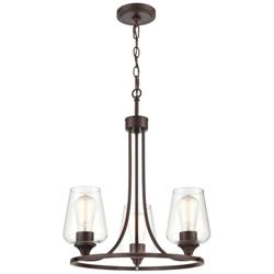 Millennium Lighting Ashford 3 Light Chandelier Fixture in Rubbed Bronze