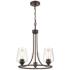 Millennium Lighting Ashford 3 Light Chandelier Fixture in Rubbed Bronze