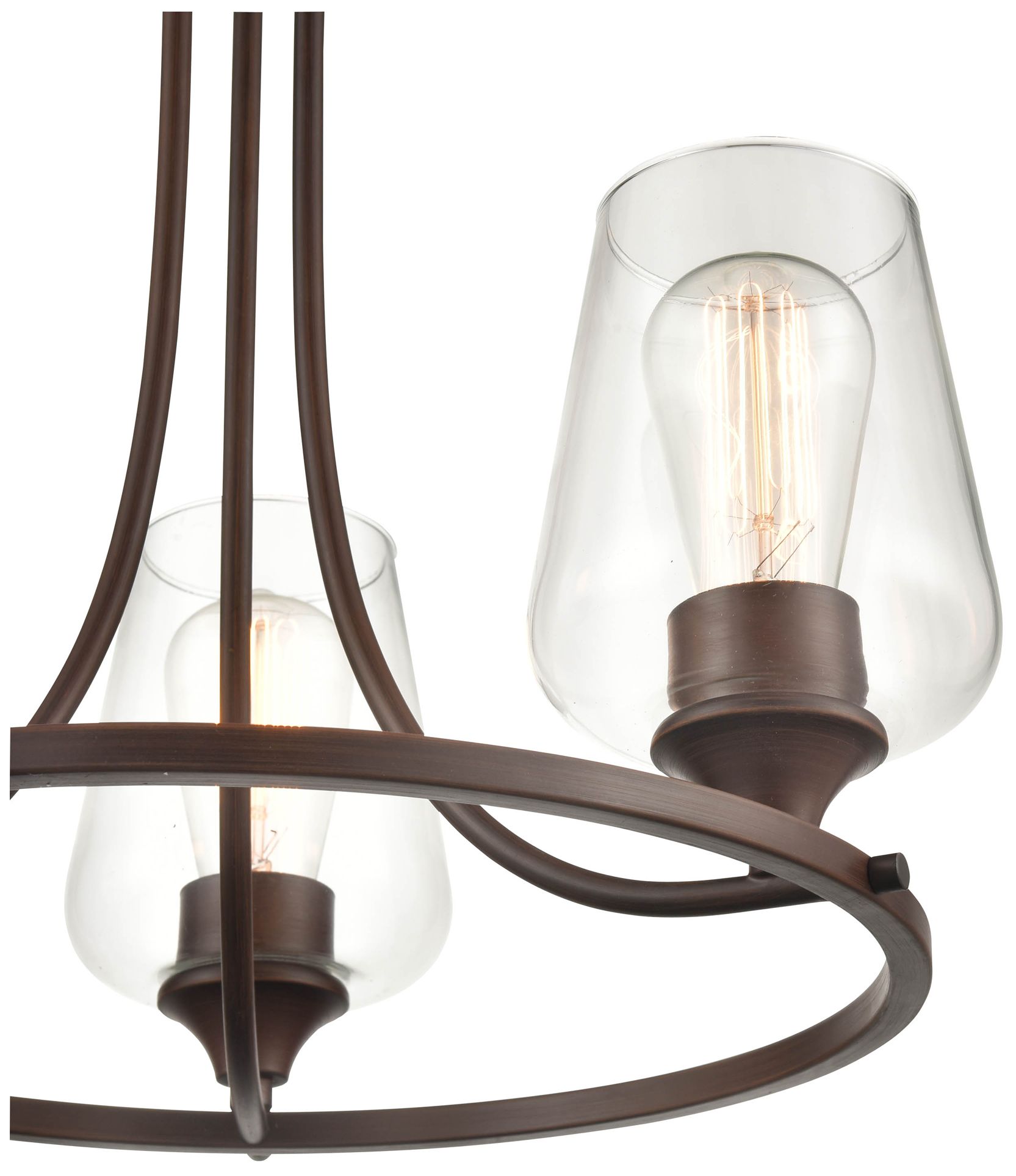 Image 2 Millennium Lighting Ashford 3 Light Chandelier Fixture in Rubbed Bronze more views