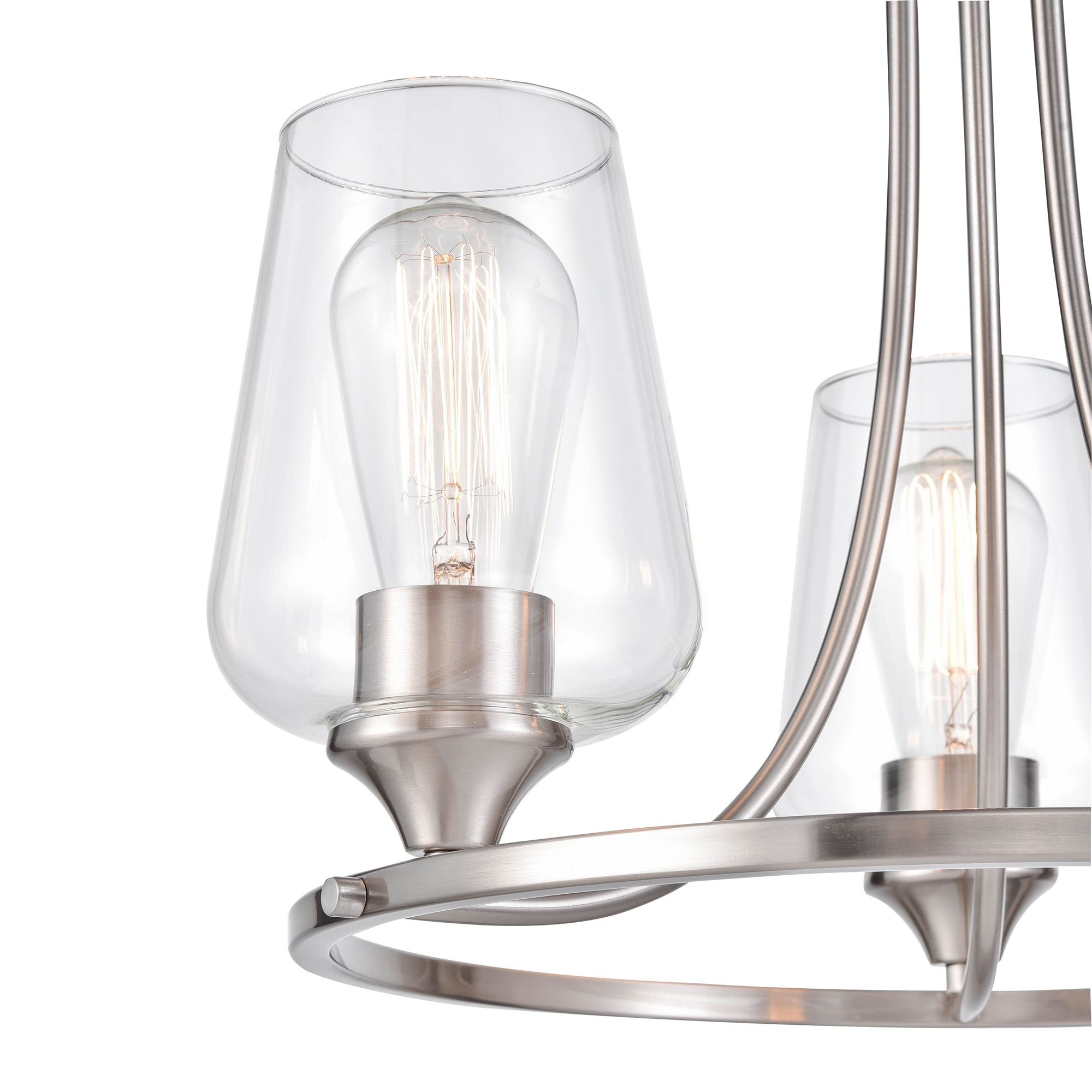 Image 3 Millennium Lighting Ashford 3 Light Chandelier in Brushed Nickel more views