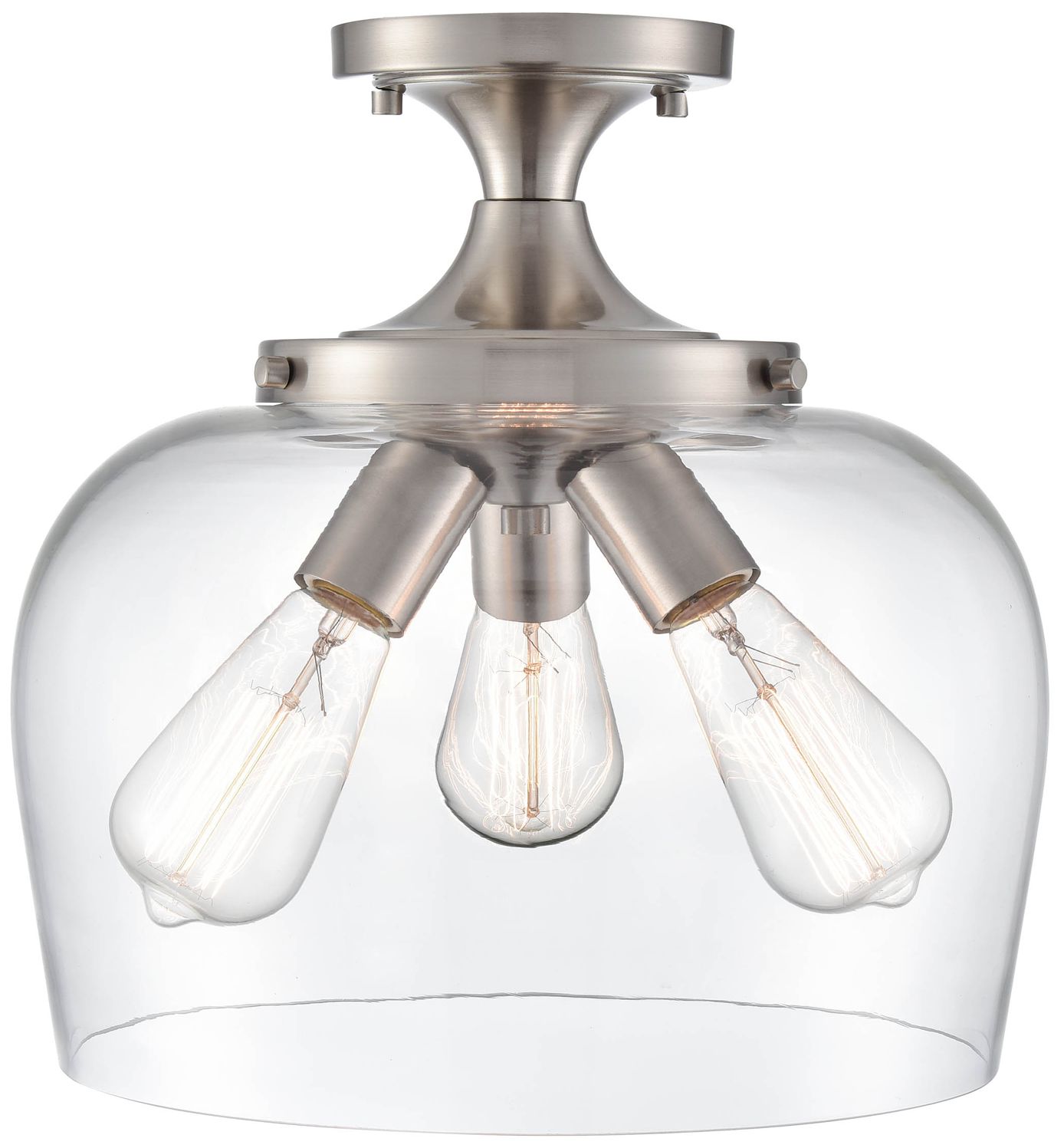 Millennium Lighting Ashford 3 Light Semi-Flush in Brushed Nickel