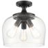 Millennium Lighting Ashford 3 Light Semi-Flush Mount Matte Black