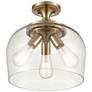 Millennium Lighting Ashford 3 Light Semi-Flush Mount Modern Gold