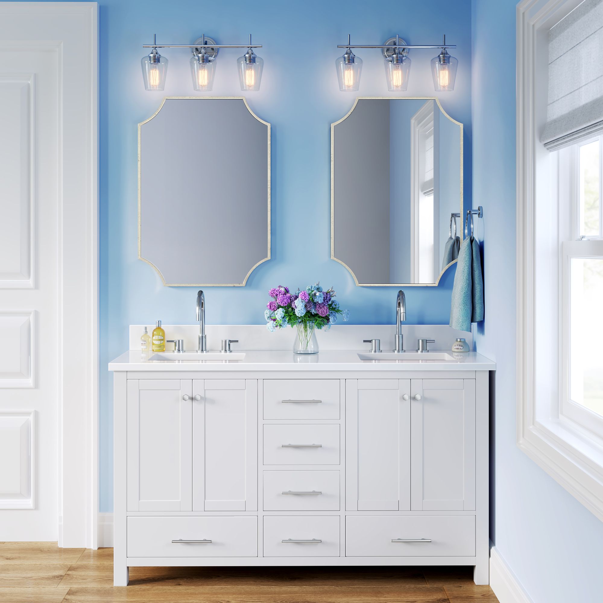 Image 6 Millennium Lighting Ashford 3 Light Vanity Fixture in Chrome more views