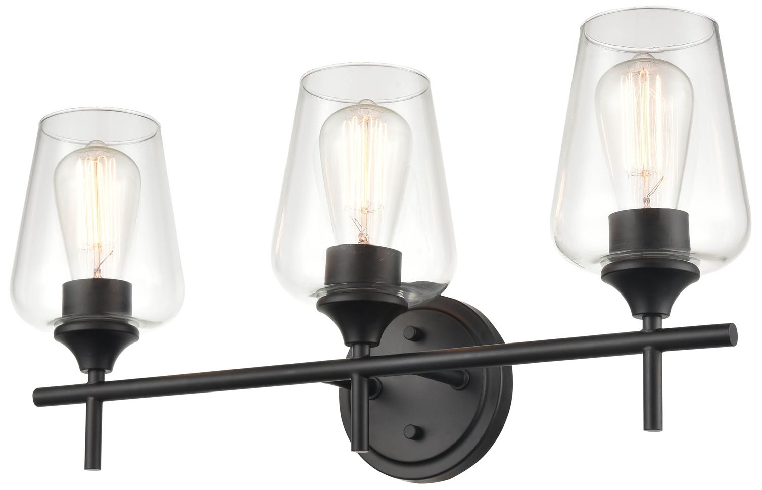 Image 2 Millennium Lighting Ashford 3 Light Vanity Fixture Matte Black more views