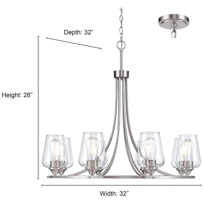 Image 3 Millennium Lighting Ashford 32" Matte Black 8-Light Ring Chandelier more views