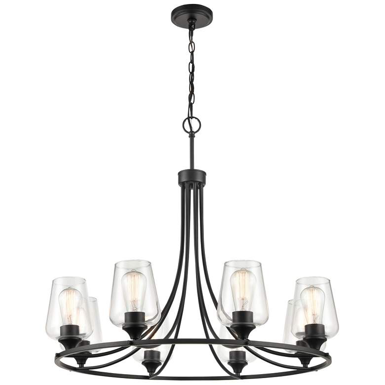 Image 1 Millennium Lighting Ashford 8 Light Chandelier Fixture in Matte Black