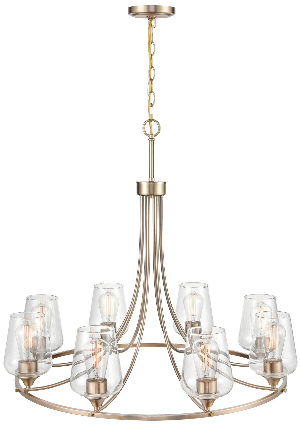 Image 3 Millennium Lighting Ashford 8 Light Chandelier in Modern Gold more views