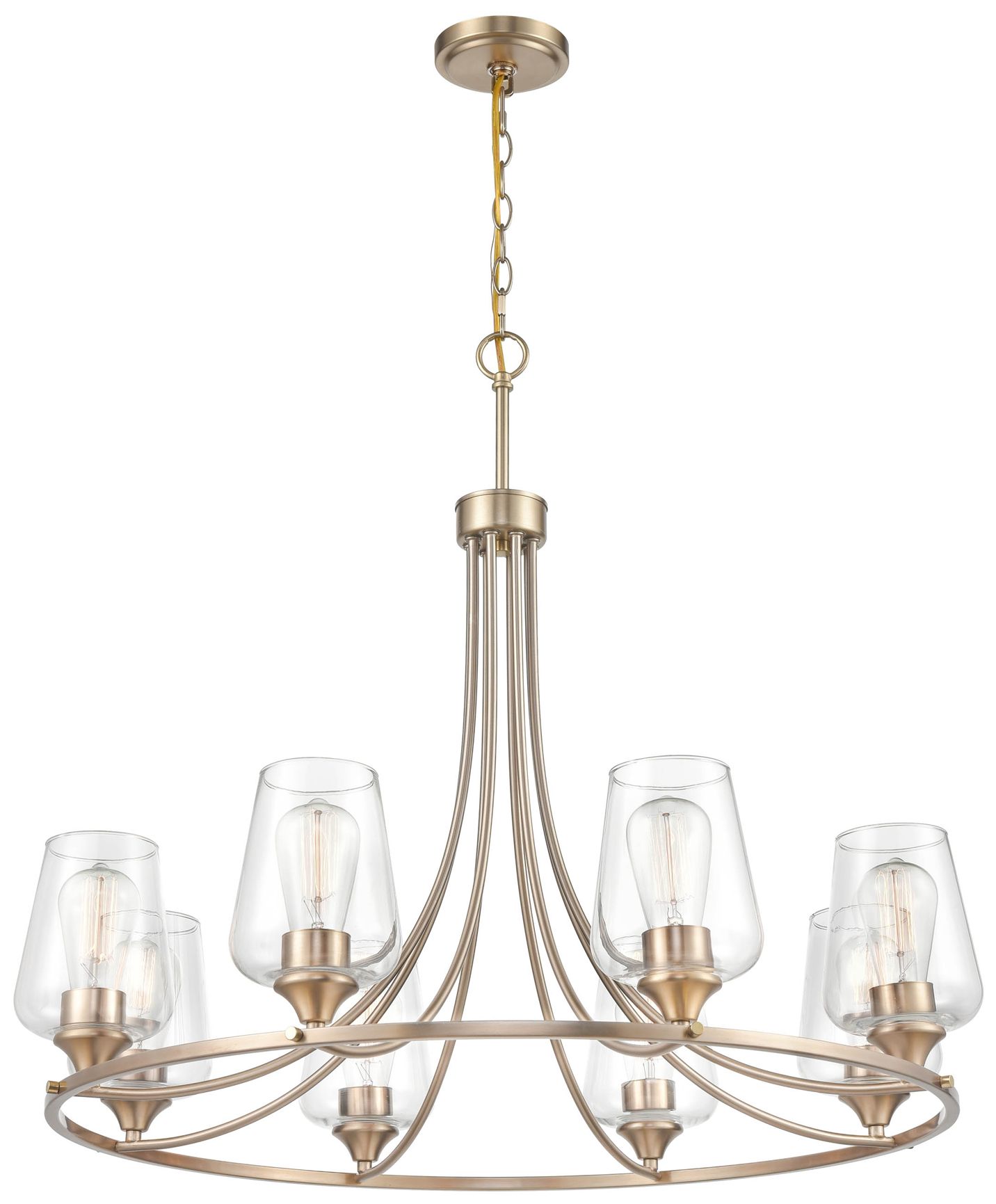 Image 4 Millennium Lighting Ashford 8 Light Chandelier in Modern Gold more views
