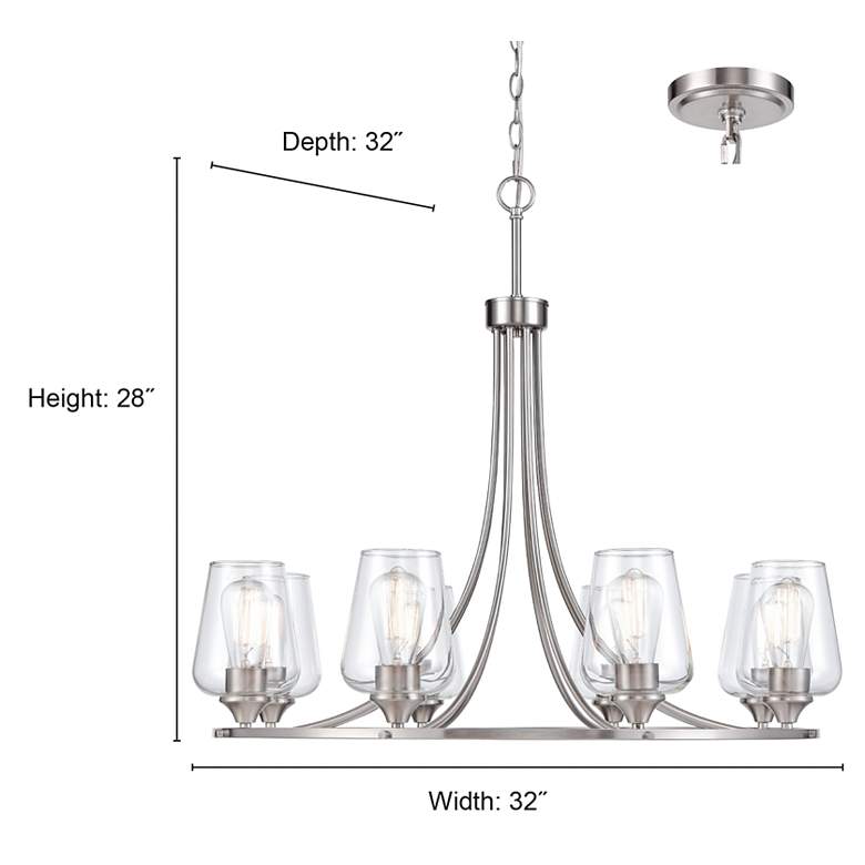 Image 5 Millennium Lighting Ashford 8 Light Chandelier in Modern Gold more views