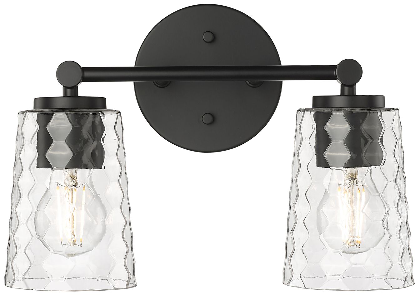 Millennium Lighting Ashli 2-Light Matte Black Bathroom Vanity