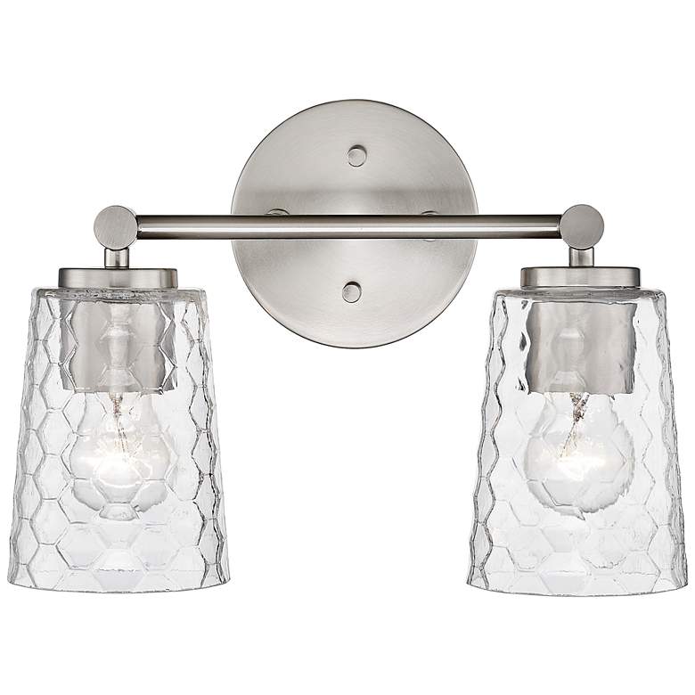 Image 1 Millennium Lighting Ashli 2 Light Vanity Fixture in Brushed Nickel