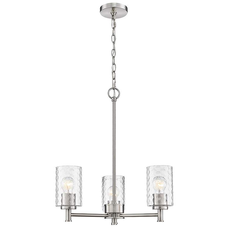 Image 1 Millennium Lighting Ashli 3 Light Chandelier Fixture in Brushed Nickel