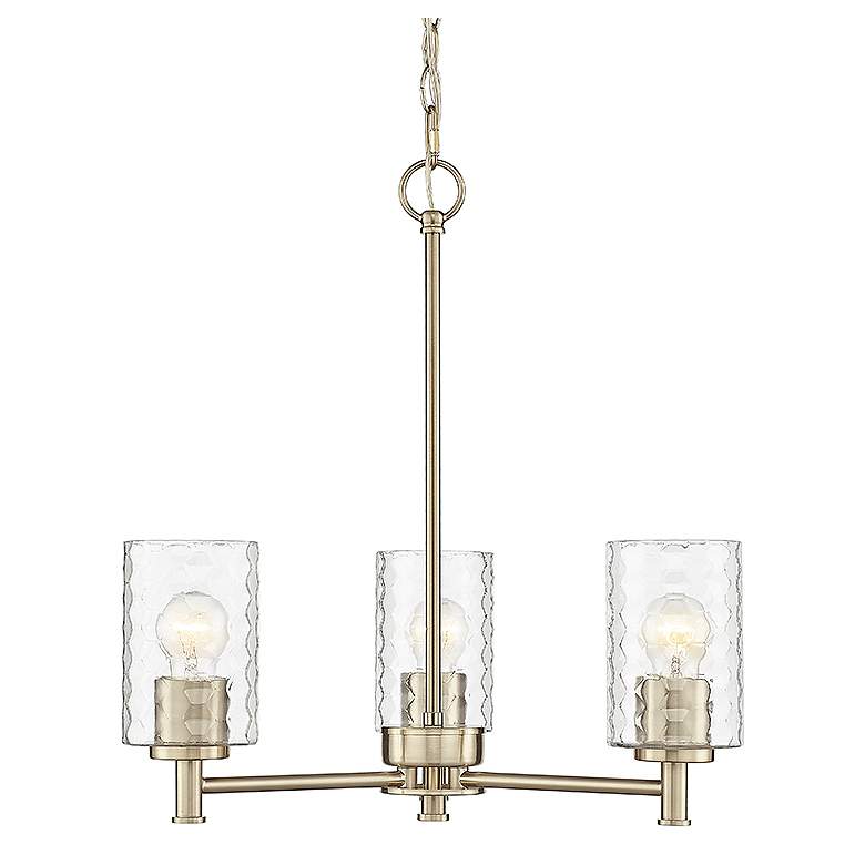 Image 1 Millennium Lighting Ashli 3 Light Chandelier in Modern Gold