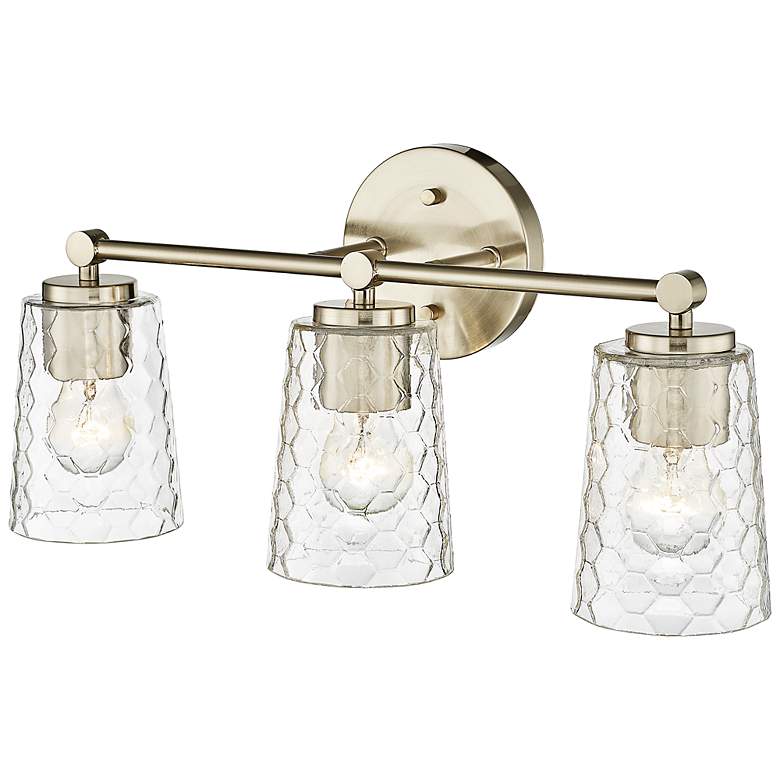 Image 3 Millennium Lighting Ashli 3 Light Vanity Fixture in Modern Gold more views