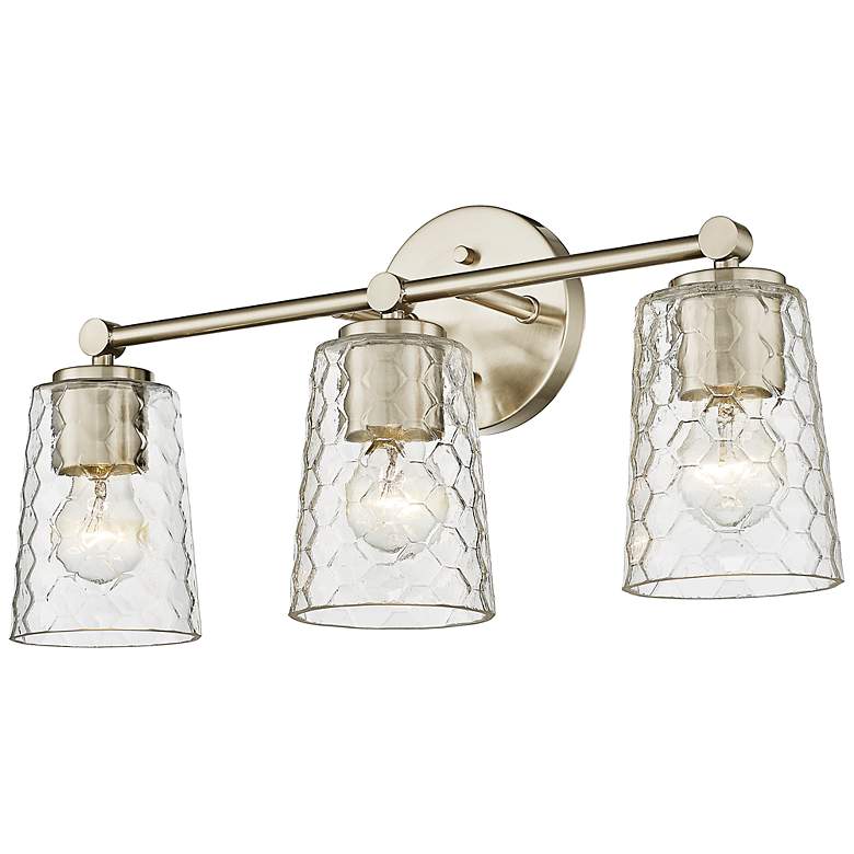 Image 4 Millennium Lighting Ashli 3 Light Vanity Fixture in Modern Gold more views
