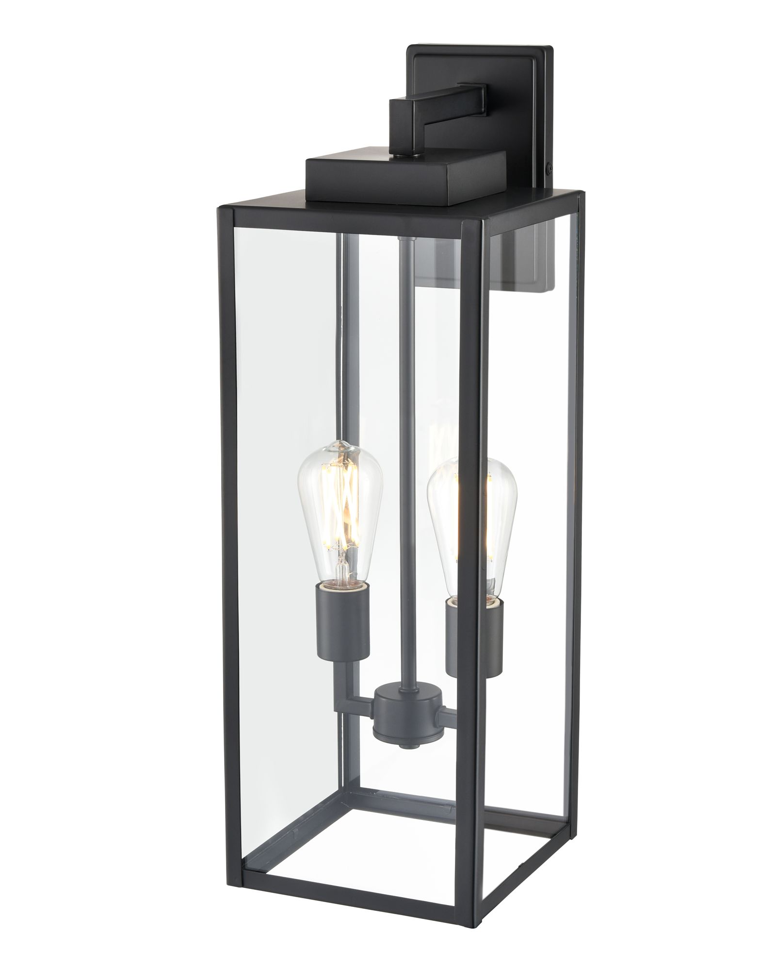 Image 3 Millennium Lighting Atless 2 Light Outdoor Wall Lantern in Black more views