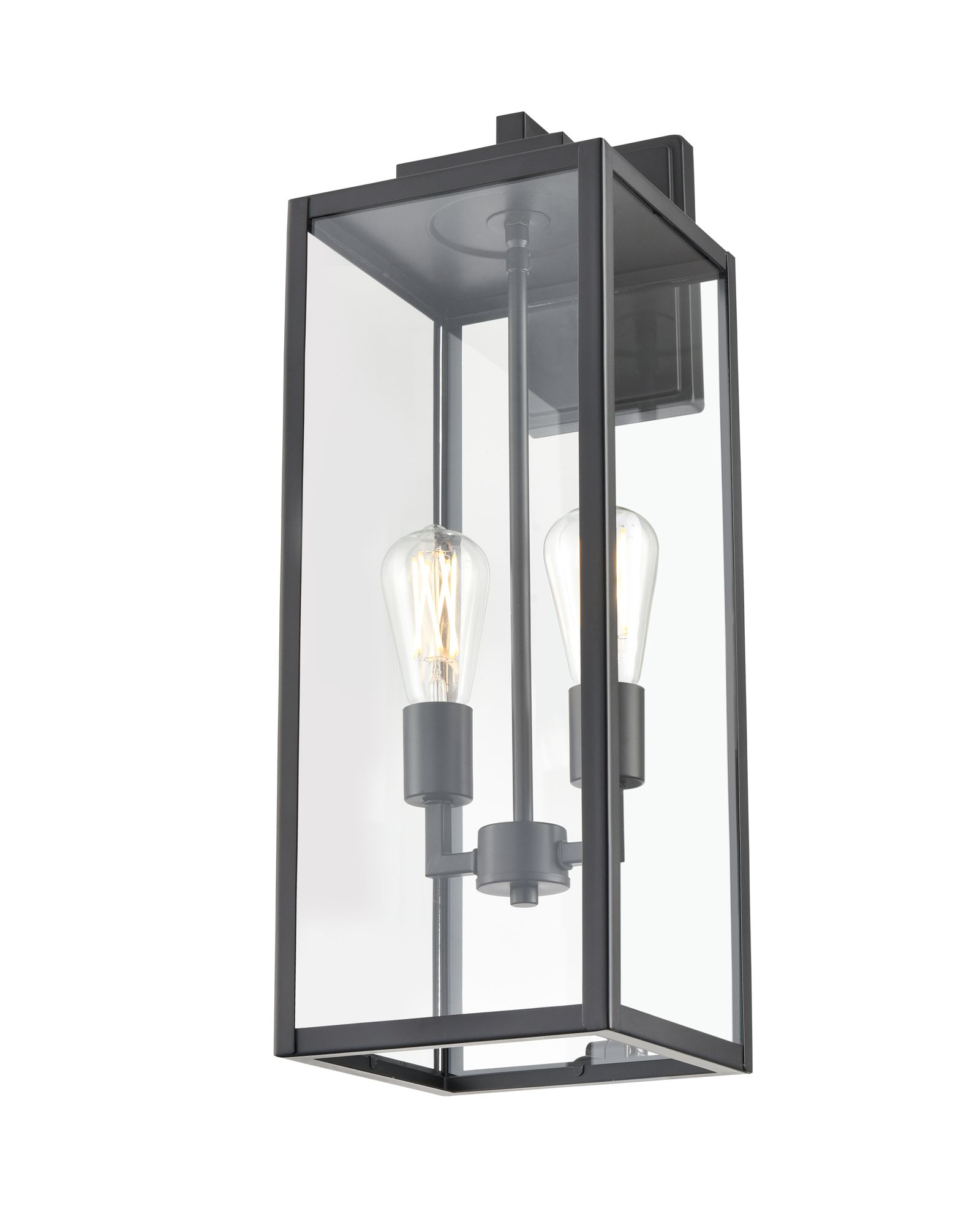 Image 4 Millennium Lighting Atless 2 Light Outdoor Wall Lantern in Black more views