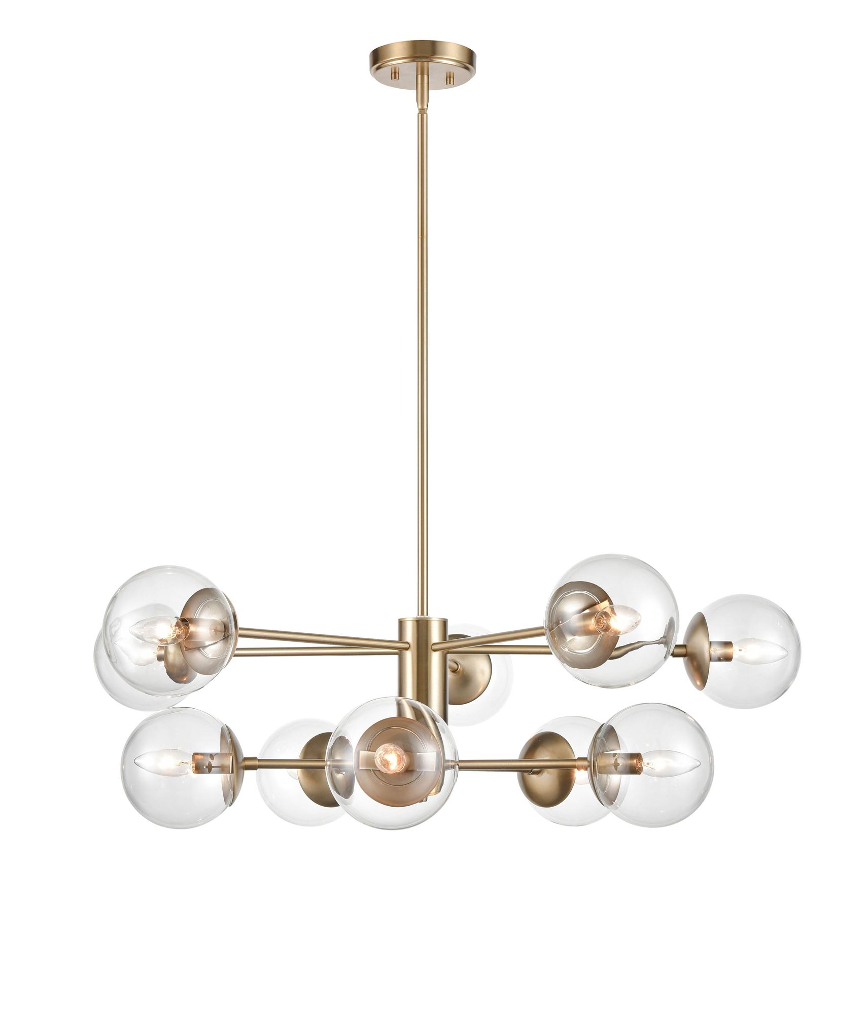 Image 2 Millennium Lighting Avell 10 Light Chandelier Fixture in Modern Gold more views