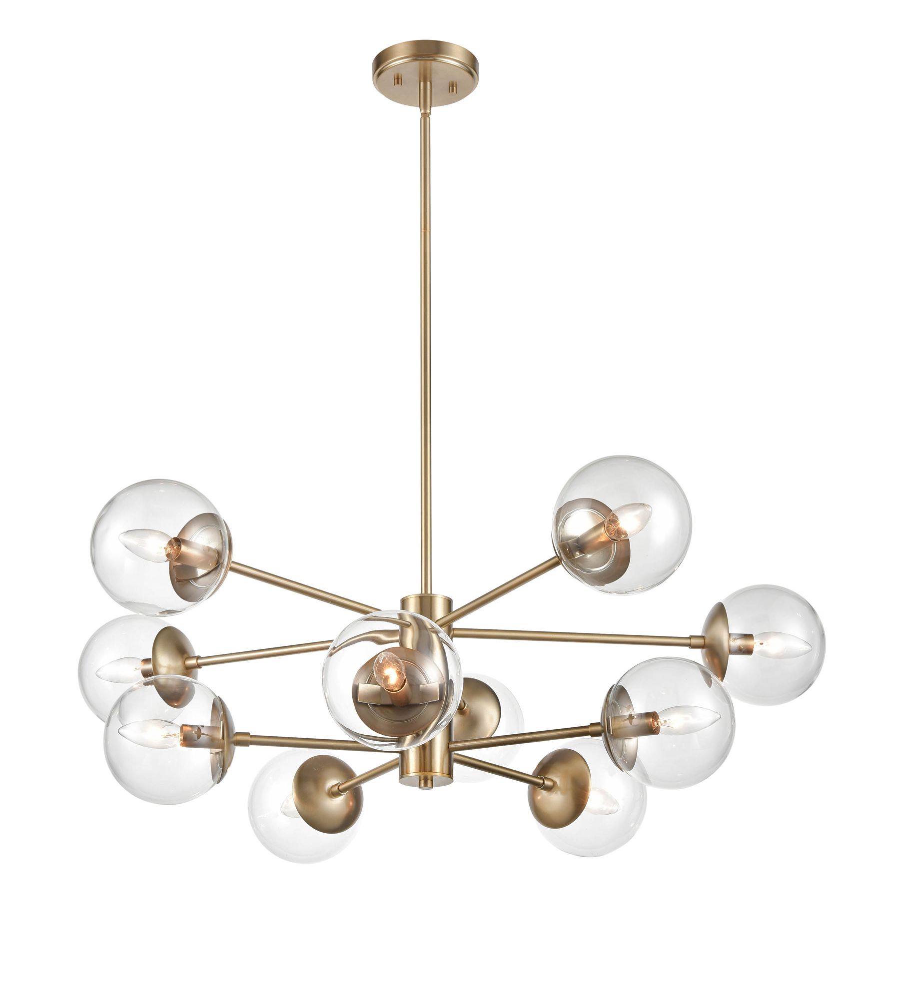 Image 3 Millennium Lighting Avell 10 Light Chandelier Fixture in Modern Gold more views