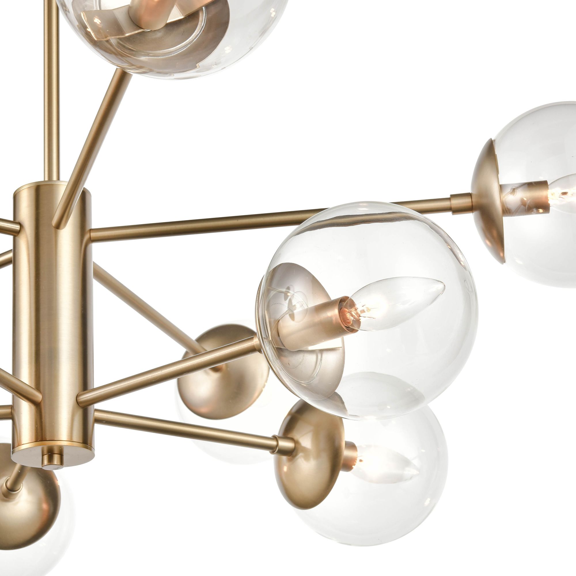 Image 4 Millennium Lighting Avell 10 Light Chandelier Fixture in Modern Gold more views