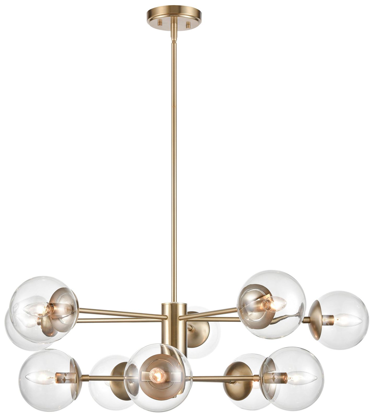 Image 2 Millennium Lighting Avell 36" Wide 10 Light Modern Gold Chandelier more views