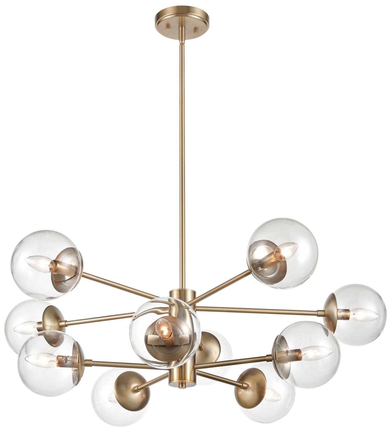 Image 3 Millennium Lighting Avell 36" Wide 10 Light Modern Gold Chandelier more views