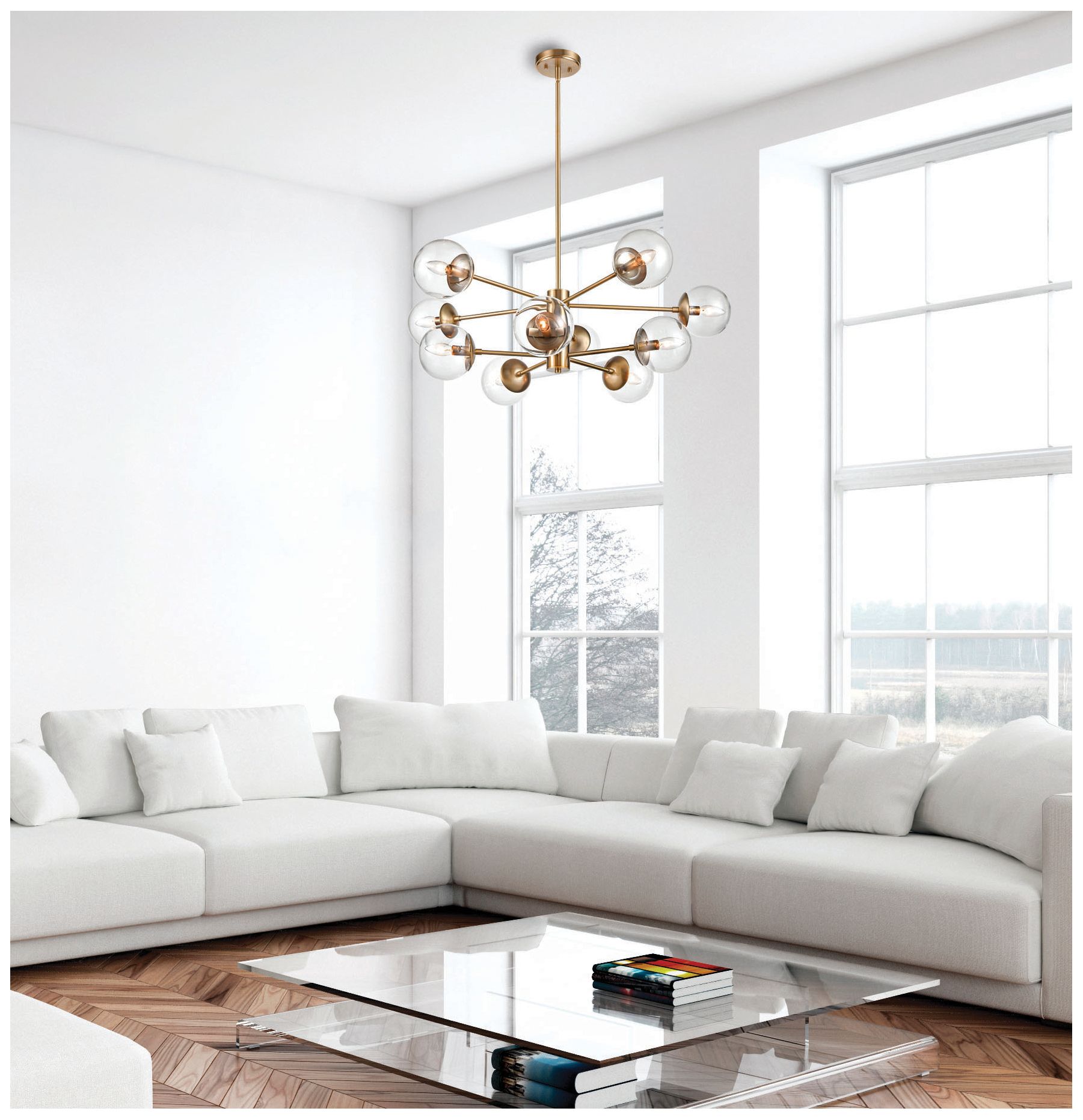 Image 5 Millennium Lighting Avell 36" Wide 10 Light Modern Gold Chandelier more views
