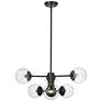 1_Millennium Lighting Avell 6 Light Pendant Fixture in Matte Black