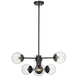 Millennium Lighting Avell 6 Light Pendant Fixture in Matte Black