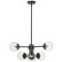 Millennium Lighting Avell 6 Light Pendant Fixture in Matte Black