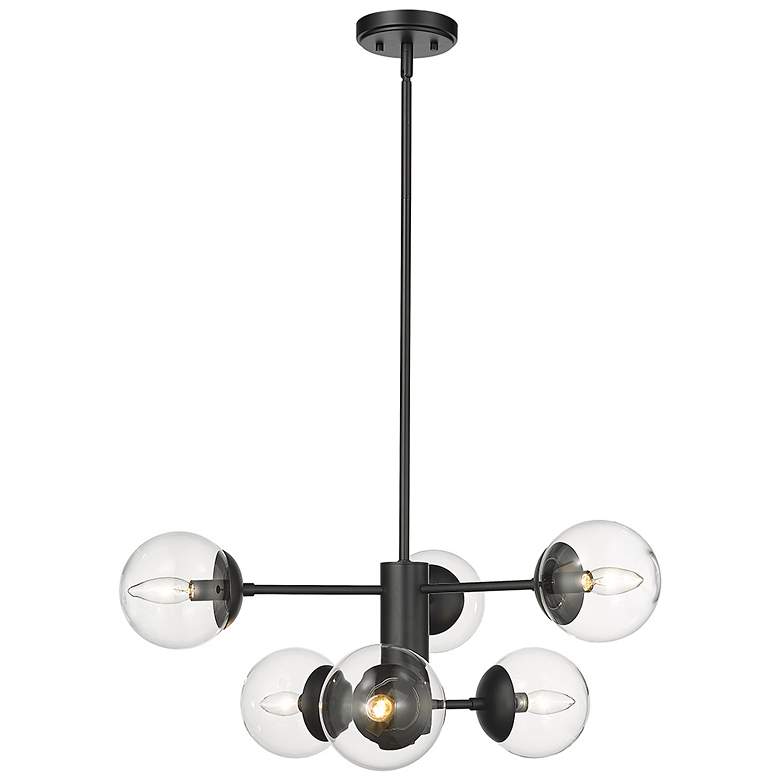 Image 2 Millennium Lighting Avell 6 Light Pendant Fixture in Matte Black more views