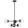 2_Millennium Lighting Avell 6 Light Pendant Fixture in Matte Black more views