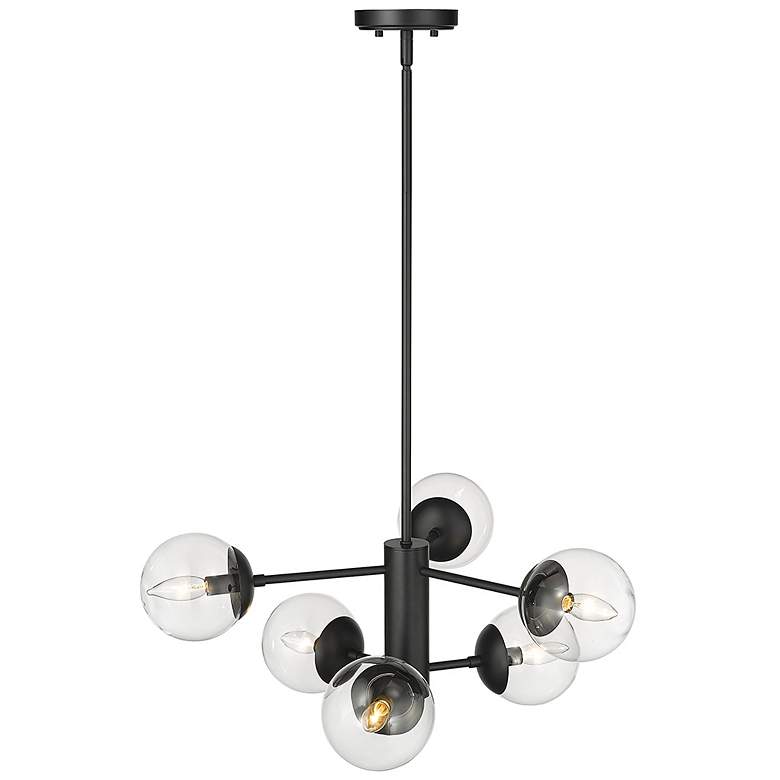 Image 4 Millennium Lighting Avell 6 Light Pendant Fixture in Matte Black more views