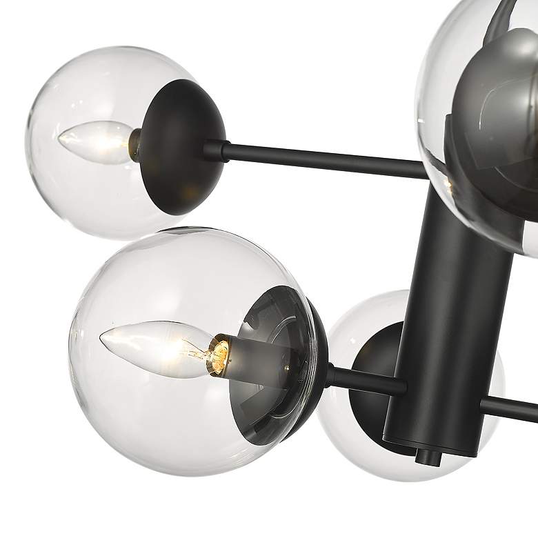 Image 5 Millennium Lighting Avell 6 Light Pendant Fixture in Matte Black more views