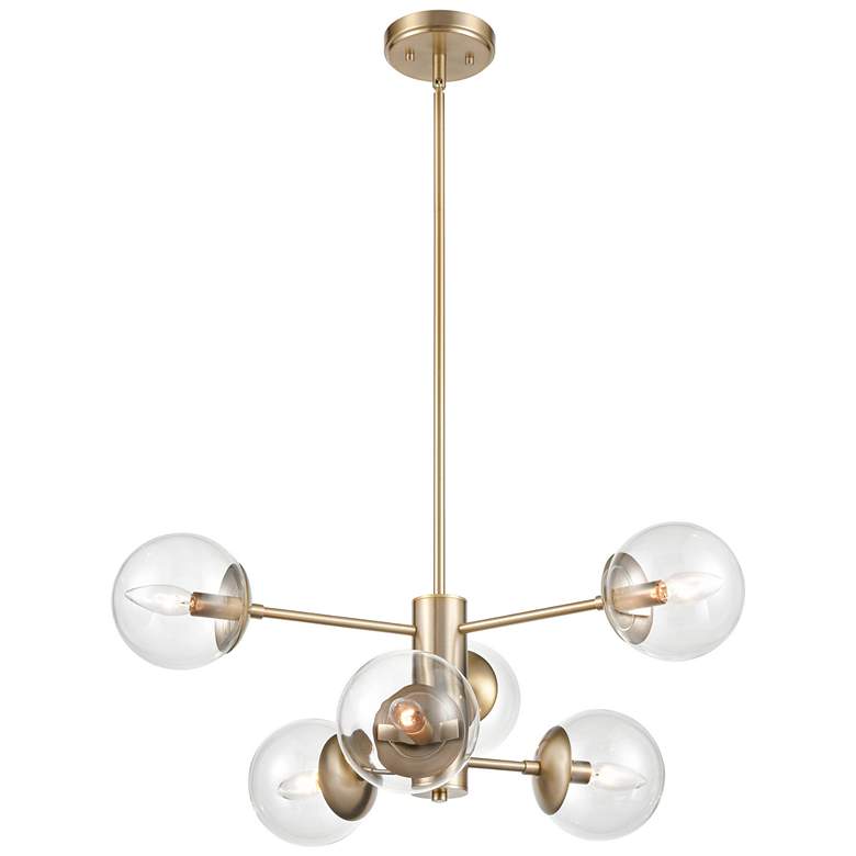Image 1 Millennium Lighting Avell 6 Light Pendant Fixture in Modern Gold