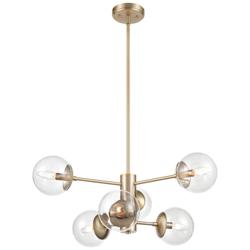 Millennium Lighting Avell 6 Light Pendant Fixture in Modern Gold